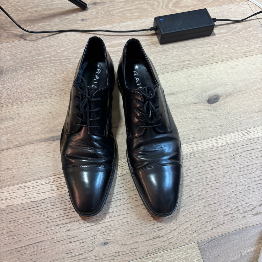 The Rail Black Men's Dress Shoes - Size 44 (US 10 Men’s)